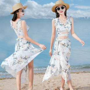 bikini比基尼游泳衣女分体三件套韩国性感温泉网红度假沙滩泳装