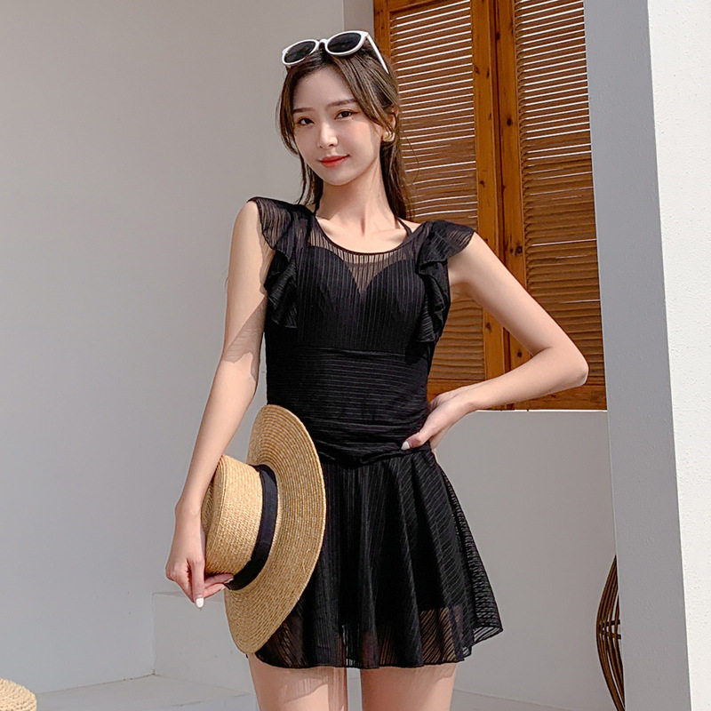 泳衣女保守遮肚显瘦新款温泉游泳衣性感韩国ins女士泳装温泉