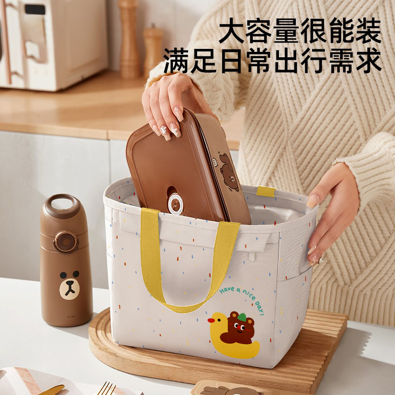 饭盒保温袋上班族装餐包学生带饭加厚铝箔袋子手提便当包防水防油