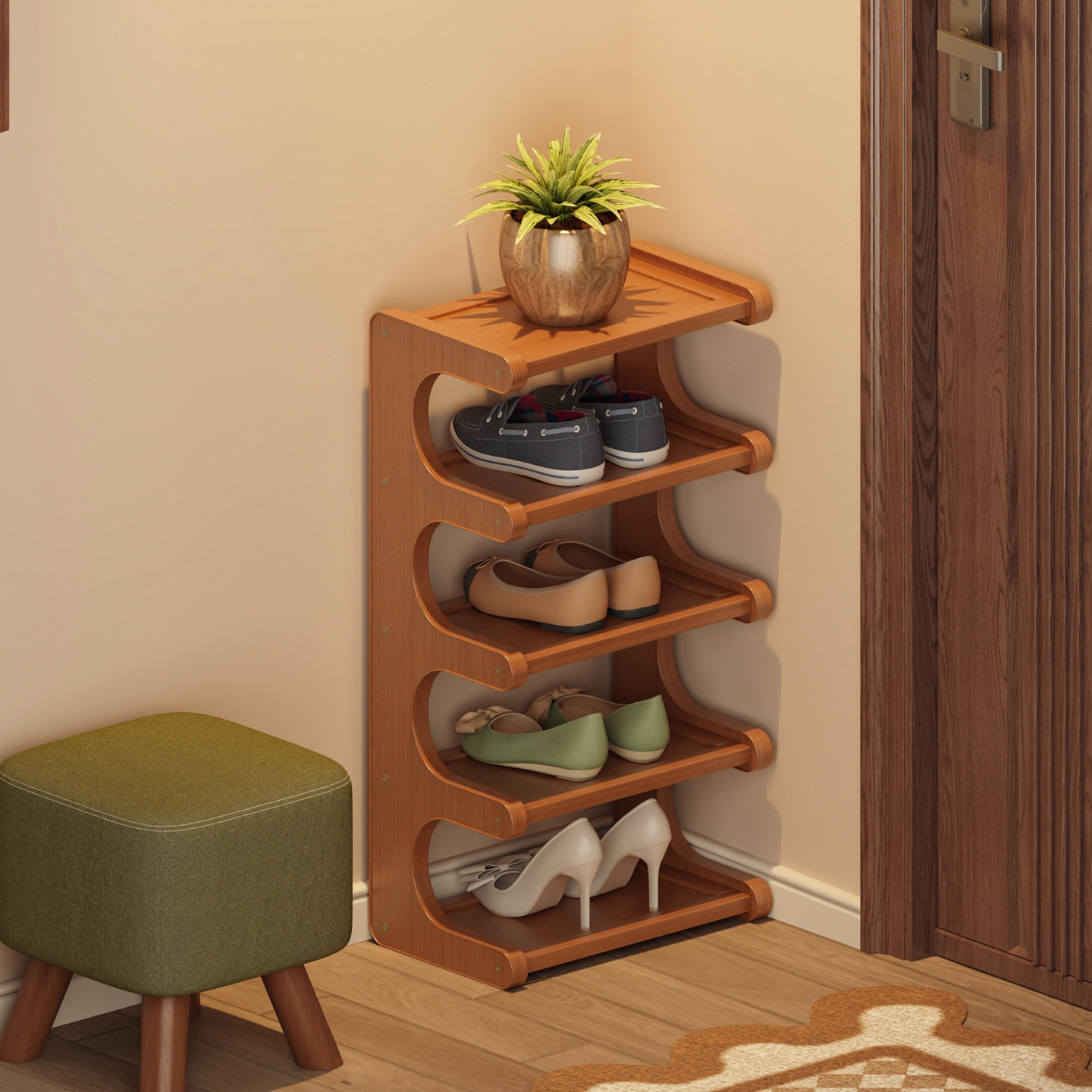 鞋架子门口多层家用客厅出租屋小型窄款整理收纳置物架入户门鞋柜