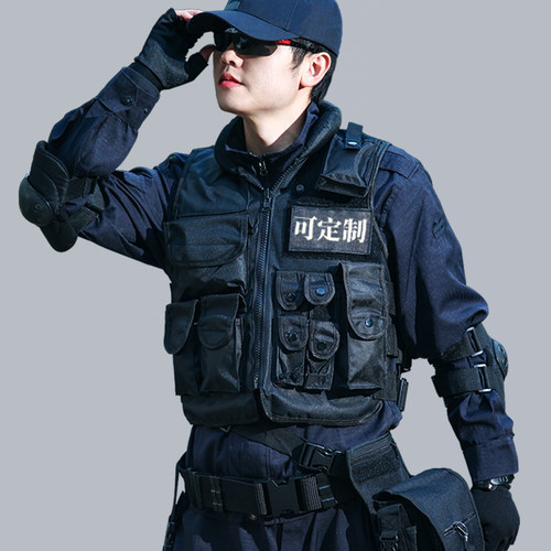 WZJP无贼黑色背心钓鱼马甲摄影多口袋透气户外男军迷战术背心保安 - 封面