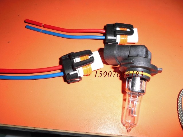 汽车9005 9006 H11大灯插头 汽车HB3 HB4 H11陶瓷大灯插头铜线