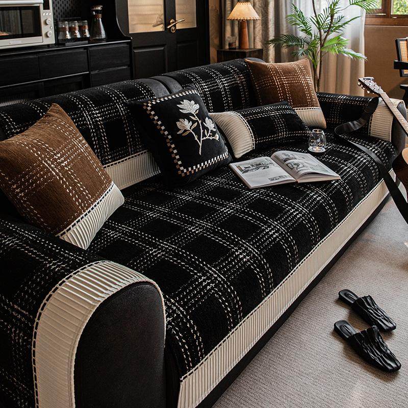 雪尼尔沙发垫四季通用防滑坐垫2024新款轻奢现代简约沙发套罩盖布,居家布艺,沙发垫,淘宝优惠券,粉丝福利购,淘宝优惠卷