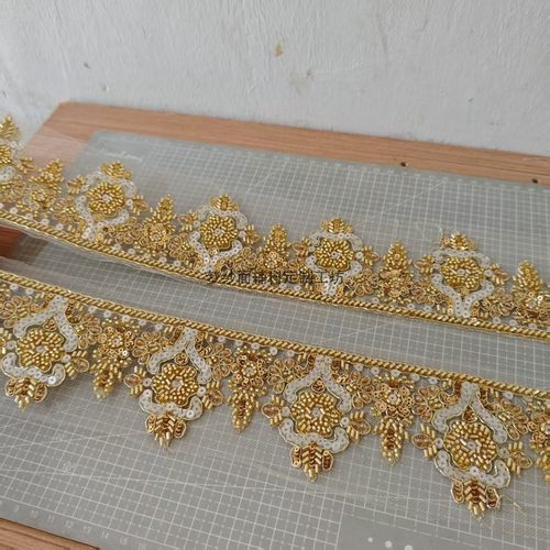 珠绣花边 重工珠片刺绣辅料 秀禾龙凤褂礼服华丽DIY花边 新品上市