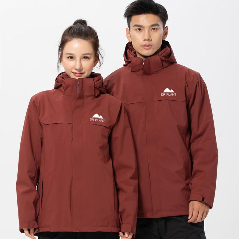 刺绣工装印LOGO三合一冬季冲锋衣