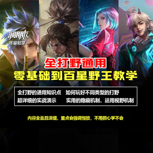 【澜朋友出品】 王者荣耀全打野通用零基础到百星野王教学