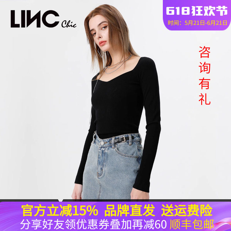 LINCCHIC金羽杰夏季半身裙酵素洗水休闲a字牛仔短裙女S222DK615