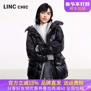 LINCCHIC金羽杰羽绒服超轻亮彩潮流面包服短款羽绒服女Y23602286
