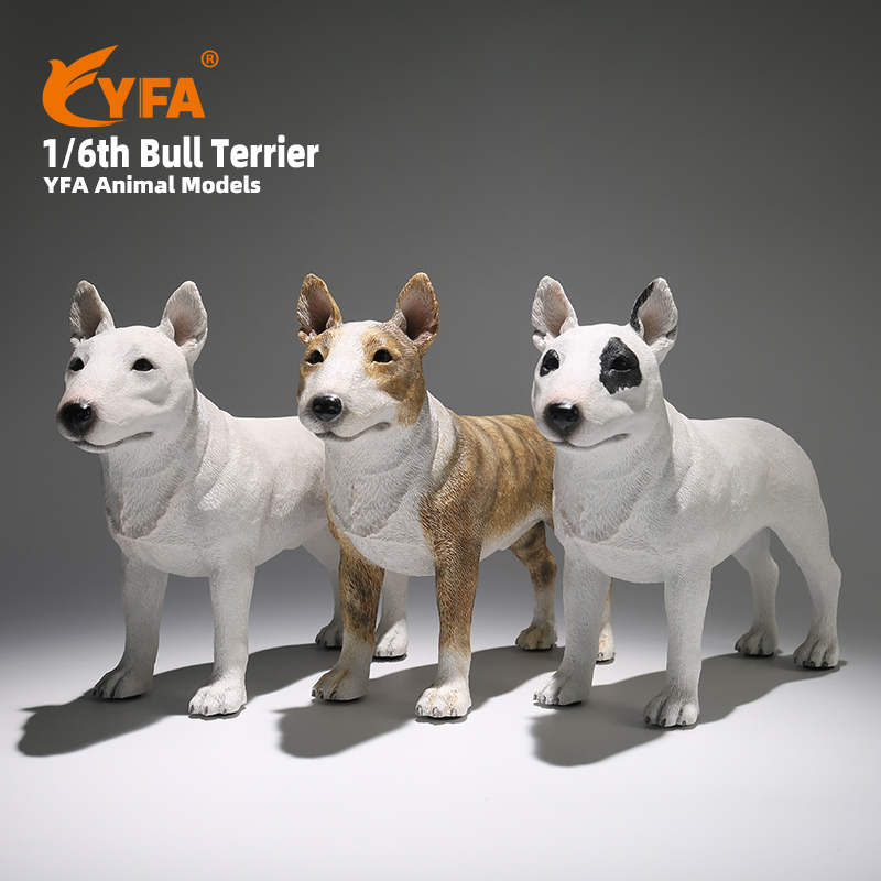 YFA牛头梗1/6仿真狗模型车载摆件