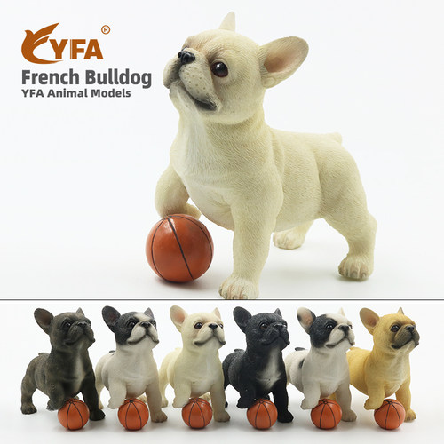 YFA踢球小法斗可爱小狗车载摆件
