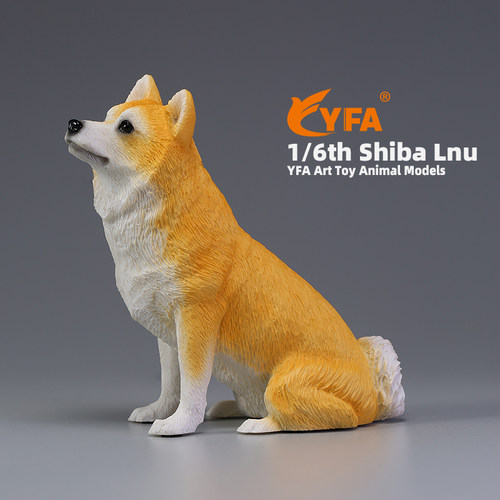YFA模玩1/6坐姿柴犬仿真狗模型网红小狗车载摆件创意礼物手办玩偶