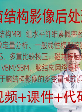sMRI磁共振脑结构网络分析脑结构影像后处理结构序列弥散张量MVPA