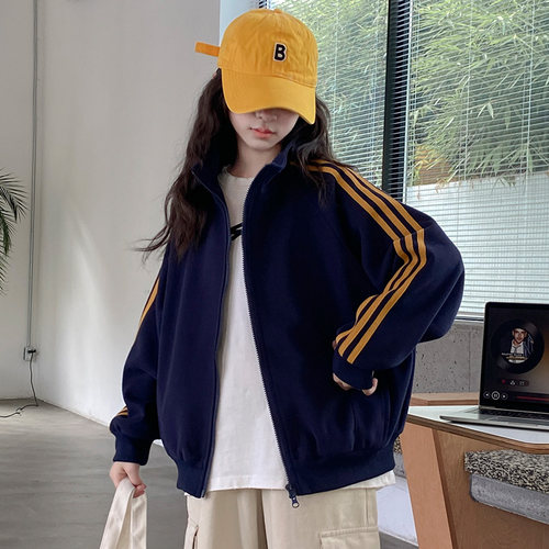 韩国潮女童外套卫衣春秋装上衣厚