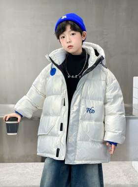 男童羽绒服加厚冬季2025新款儿童装中长款白鸭绒保暖外套韩版冬装