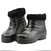 男女士防滑雪地靴一体加绒保暖棉雨鞋 高帮冬季 泡沫EVA轻底防水鞋