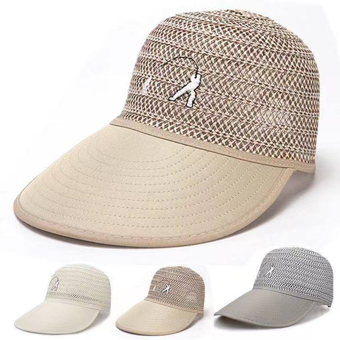 钓鱼帽防晒帽男款户外休闲草帽遮阳帽中老年人大檐帽春夏季太阳帽