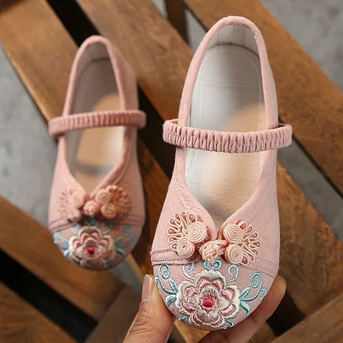 三月三汉服鞋子女童中国风旗袍鞋