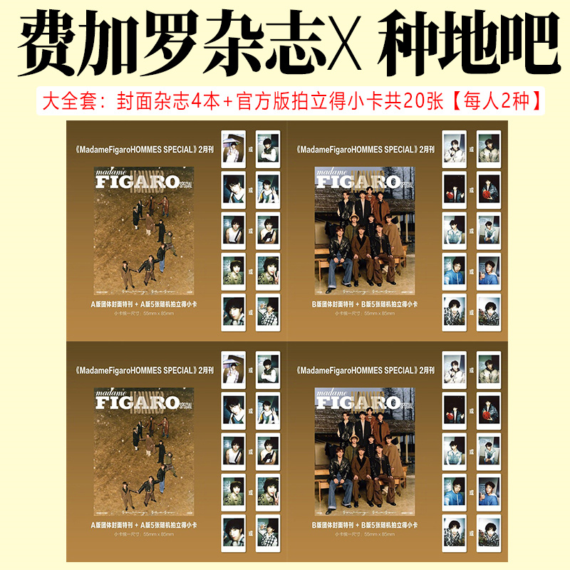 费加罗 2月 十个勤天A/B版封面+官方小卡 费加罗男士杂志2024年蒋敦豪鹭卓李耕耘李昊赵一博卓沅赵小童何浩楠陈少熙王一珩