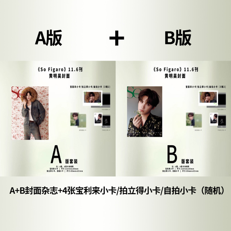 计入销量 官方版 SoFigaro 11月 黄明昊A+B封面+官方小卡4张 精品购物指南杂志2025年十一月/Another Man卓识