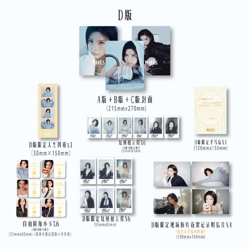 计入销量 漫潮 BAE 裴真率D版：ABC封面+ABC拍立得+限定拍立得+自拍小卡+人生四格+明信片+手写信 WAVES漫潮杂志2026年6月浪漫野心