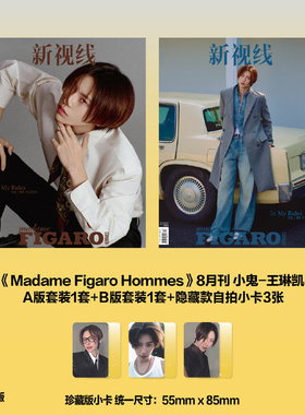 费加罗 8月 王琳凯 官方C版：A+B版封面+3张隐藏自拍卡 Madame Figaro杂志2025年八/新视线 WonderMUSIC 7月SUPER世界青年F 风尚志