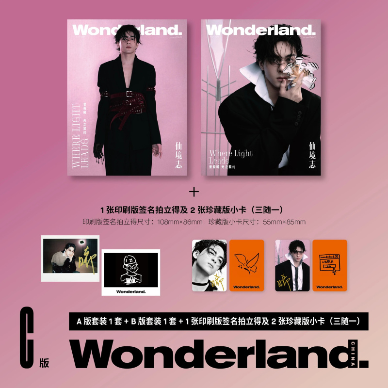 新视线 7月 曾舜晞C版：A+B封面+官方小卡+拍立得 Wonderland中文版杂志2025年7月/ELLEMEN睿士/AD安邸夏季刊/时装/月鳞绮纪/尼龙
