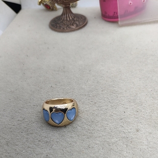 37满29元 镶嵌爱心戒指 包邮