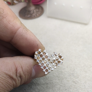 37满29元 爱心满钻戒指 包邮