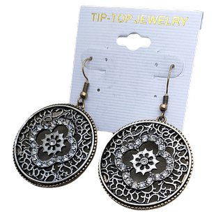 37满29元 复古镂空耳坠 包邮