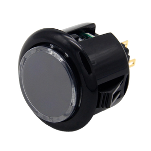 QANBA/拳霸街机配件24/30mm卡式按钮开关LED炫光街机摇杆按键三和清水透明发光按钮