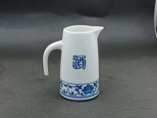 醴陵釉下五彩青花白酒分酒器家用100ml容量陶瓷