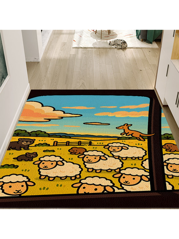 2025新款入户门地垫进门口可擦免洗pvc脚垫耐脏门垫高级家用地毯