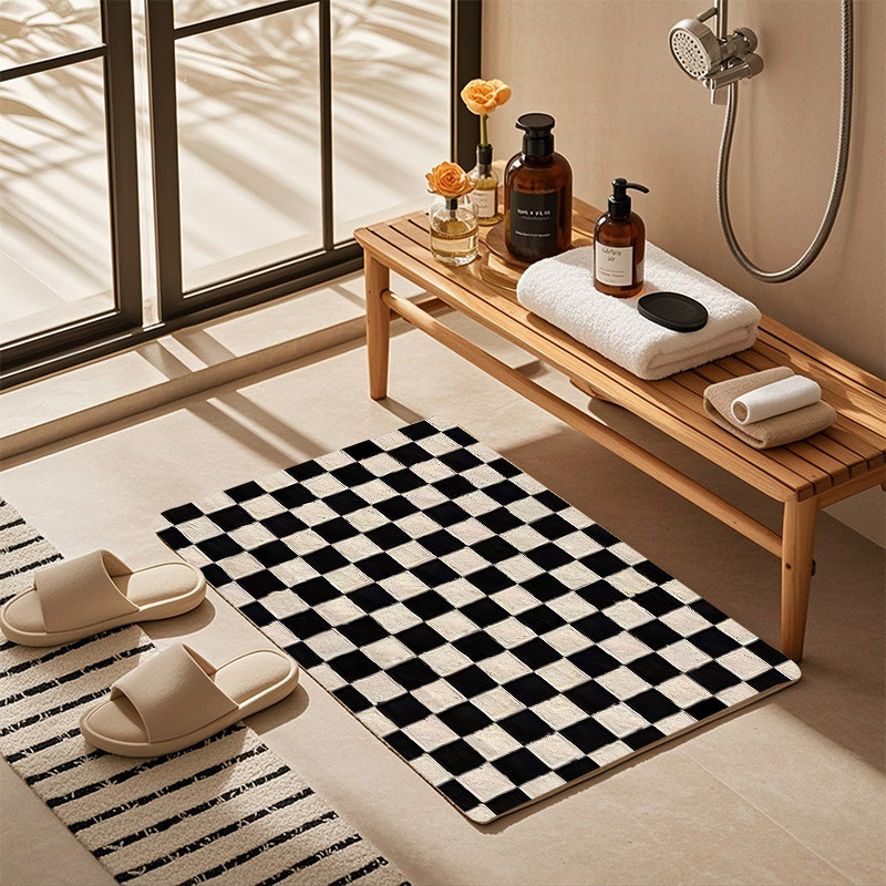软硅藻泥浴室地垫防滑脚垫子吸水速干厕所小尺寸防摔倒卫生间门口