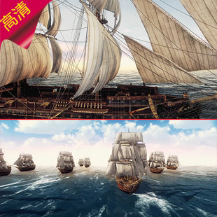 扬帆起航 帆船船队舰队 海洋贸易 下西洋 勇往直前 励志 视频素材