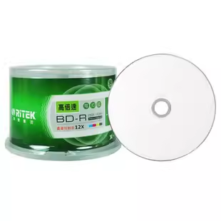 铼德打印BD-R蓝光25G50片可打印数据大容量光盘光盘空白刻录盘