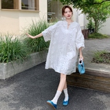 减龄立体花朵刺绣白色连衣裙女夏2025新款小个子爆款独特漂亮裙子，女装连衣裙，浙宝306