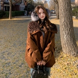 现货-焦糖色大毛领90羽绒派克服306-AW176-p285-k428,女装羽绒服,浙宝306,浙宝-网红风 现货-焦糖色大毛领90羽绒派克服306-AW176-p285-k428,女装羽绒服,浙宝306,浙宝-网红风