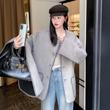 现货-双色双面双穿贝壳绣双面呢外套306-AW115-k295-k448，女装毛呢外套，浙宝306