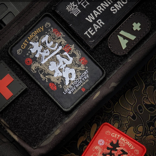 WARCHIEF酋长新品”起势“黑战斗臂章士气章百搭战术魔术贴时尚贴