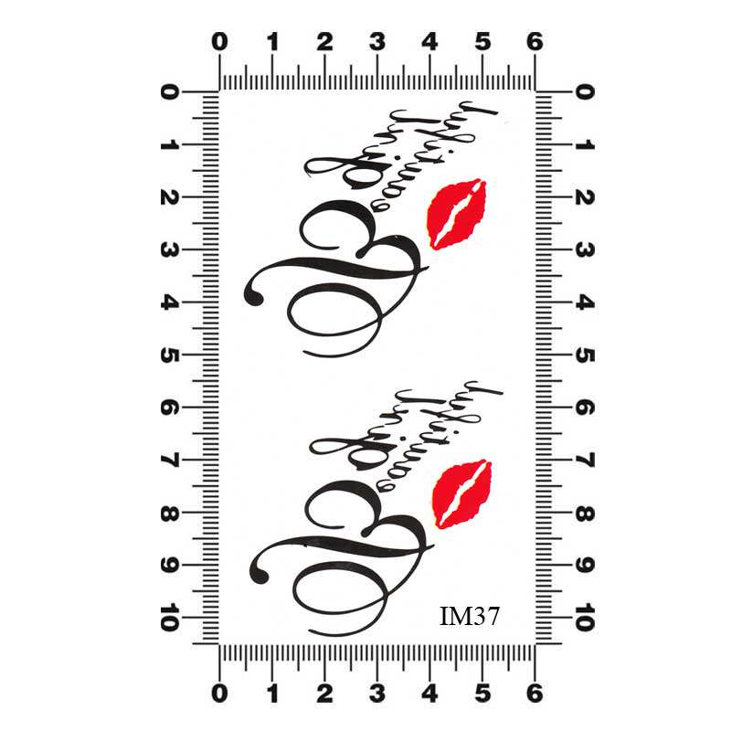 英文字母红唇防水男女唇印性感嘴唇小清新锁骨手臂小纹身贴纸