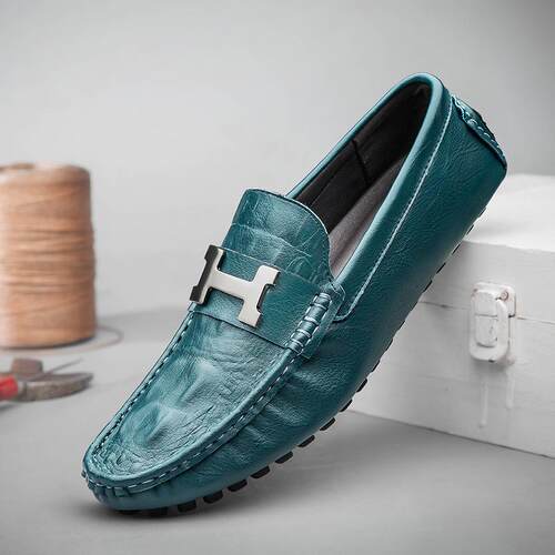 真皮男豆豆鞋高端商务休闲皮鞋