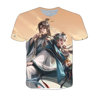 王者荣耀赵怀真云缨鹤归松栖衣服男女短袖t恤夏青少年儿童COS上衣