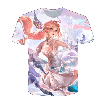 王者荣耀朵莉亚心动手记衣服男女韩信短袖t恤夏季少年儿童cos上衣