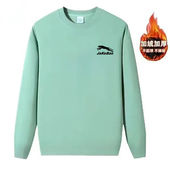 秋冬季 新款 百搭宽松大码 圆领加绒加厚卫衣男士 长袖 T恤男上衣服潮