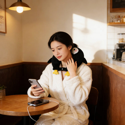 水温可控新款暖水U颈椎专用注水热水袋脖子热敷 护颈加厚理疗防爆