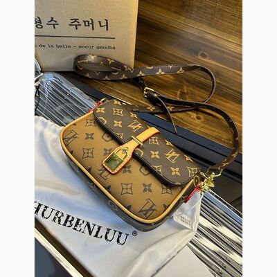 Clean Knоck百搭斜挎包小方包2026新款高级感轻奢法式小众老花包