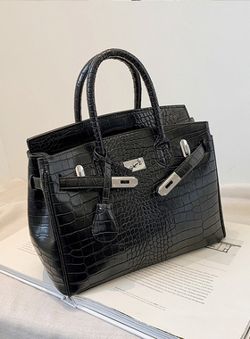 Clean Knоck2026新款大包大容量凯莉包百搭菱格铂金包单肩手提包