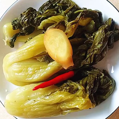 广东梅州客家特产兴宁叶塘汤湖温泉漉菜水碌菜水捞菜芥菜500克