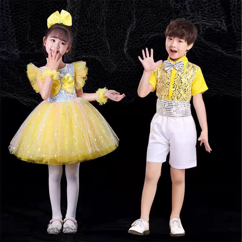 六一节儿童演出服幼儿园小朋友亮儿童演出服