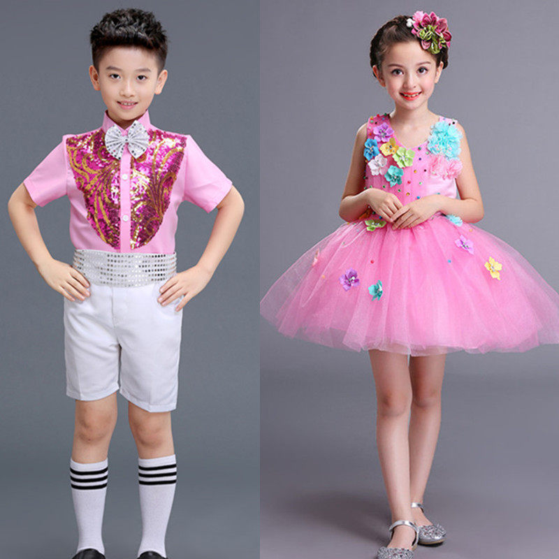 六一小学生朗诵公主裙儿童演出服